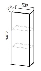 Кухонный пенал-надстройка Стайл, ПН500(912/316), МДФ в Чебоксарах