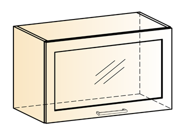 Шкаф навесной Яна L600 Н360 (1 дв. рам.) в Чебоксарах