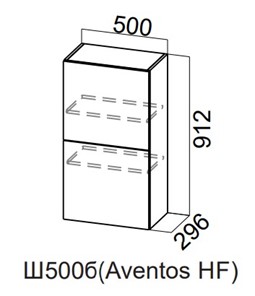 Распашной кухонный шкаф Модерн New барный, Ш500б(Aventos HF)/912, МДФ в Чебоксарах