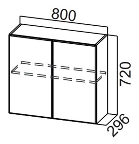 Кухонный шкаф Стайл, Ш800/720, МДФ в Чебоксарах