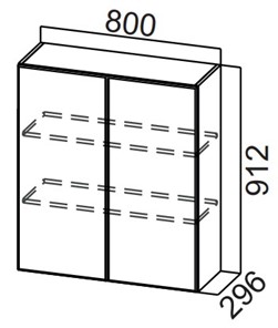 Кухонный шкаф Стайл, Ш800/912, МДФ в Чебоксарах