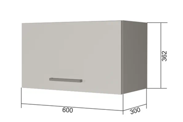 Шкаф на кухню В360, Белое гладкое Ламарти/Антрацит в Чебоксарах - предосмотр