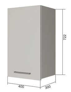 Кухонный навесной шкаф В7 40, Бетон пайн/Антрацит в Чебоксарах