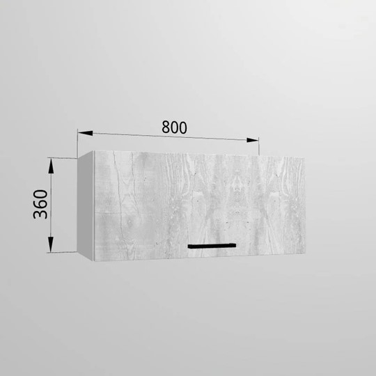 Шкаф настенный ВГ 80, Бетон пайн/Белый в Чебоксарах - изображение 1