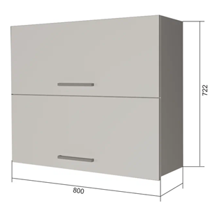 Навесной кухонный шкаф ВГ2 80, Сатин/Антрацит в Чебоксарах