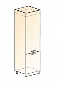 Шкаф-пенал под холодильник Бостон L600 (2 дв. гл.) в Чебоксарах