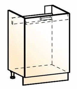 Шкаф рабочий под мойку Стоун L600 (1 дв. гл.) в Чебоксарах