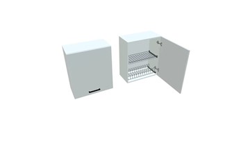 Кухонный шкаф ВС7 60, Белое гладкое Ламарти/Белый в Чебоксарах