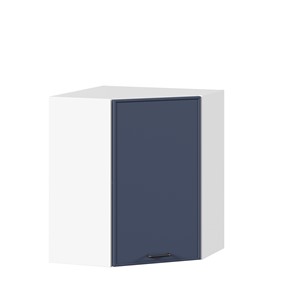 Шкаф угловой настенный Индиго ЛД 298.610.000.116, Белый/Тёмно-синий в Чебоксарах