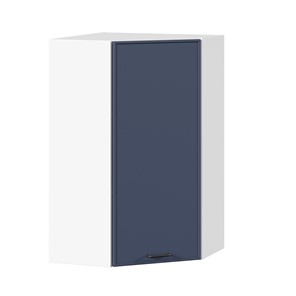 Угловой настенный шкаф высокий Индиго ЛД 298.620.000.117, Белый/Тёмно-синий в Чебоксарах