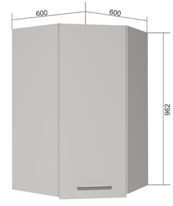 Кухонный шкаф угловой ВУ9, Бетон пайн/Антрацит в Чебоксарах