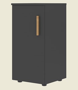 Низкий шкаф колонна с левой дверью FORTA Черный Графит FLC 40.1 (L) (399х404х801) в Чебоксарах