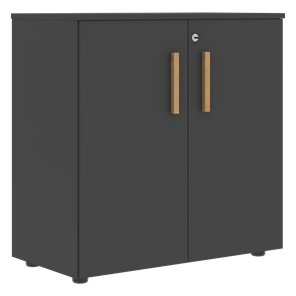 Низкий шкаф с малыми дверцами широкий FORTA Черный Графит FLC_80.1_Z__grafit.png FLC 80.1(Z) (798х404х801) в Чебоксарах