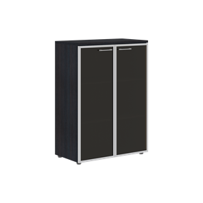 Шкаф средний со стеклянными  дверьми XTEN Дуб Юкон XMC 85.7 (850х410х1165) в Чебоксарах
