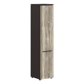 Шкаф колонка с глухой дверью MORRIS  Дуб Базель/Венге Магия MHC 42.1 (429х423х1956) в Чебоксарах