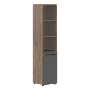Шкаф высокий комбинированный MORRIS TREND Антрацит/Кария Пальмира MHC  42.2 (429х423х1956) в Чебоксарах