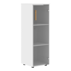 Средний шкаф колонна со стеклянной правой дверью FORTA Белый FMC 40.2 (R) (399х404х801) в Чебоксарах