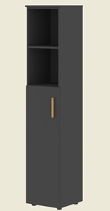 Высокий шкаф с глухой средней дверью  левой FORTA Черный Графит  FHC 40.6 (L) (399х404х1965) в Чебоксарах