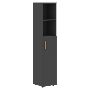 Высокий шкаф колонна с глухой средней дверью правой FORTA Черный Графит  FHC 40.6 (R) (399х404х1965) в Чебоксарах
