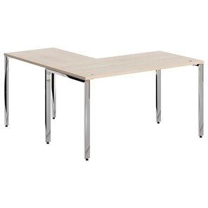 Письменный угловой  стол для персонала правый XTEN GLOSS  Бук Тиара  XGCT 1415.1 (R) (1400х1500х750) в Чебоксарах