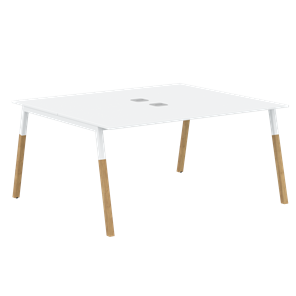 Переговорный стол FORTA Белый-Белый-Бук FWST 1513 (1580x1346x733) в Чебоксарах