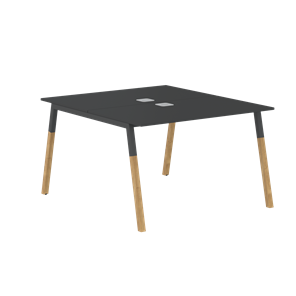 Стол для переговоров FORTA Черный Графит-Черный Графит-Бук  FWST 1113 (1180x1346x733) в Чебоксарах