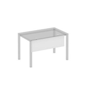 Экран стола защитный (ДСП) с кронштейнами для стола 120 на белом металлокаркасе Комфорт КФ, белый премиум (120x3.2x1.8) К.Б1 812 в Чебоксарах