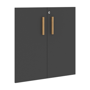 Низкие двери для шкафов с замком FORTA Черный ГрафитFLD 40-2(Z) (794х18х766) в Чебоксарах
