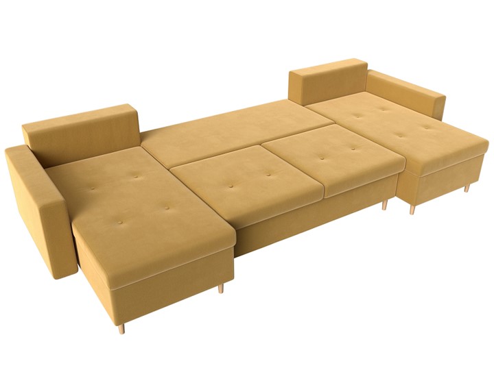 П-образный диван Белфаст, Желтый (Микровельвет) в Чебоксарах - изображение 2