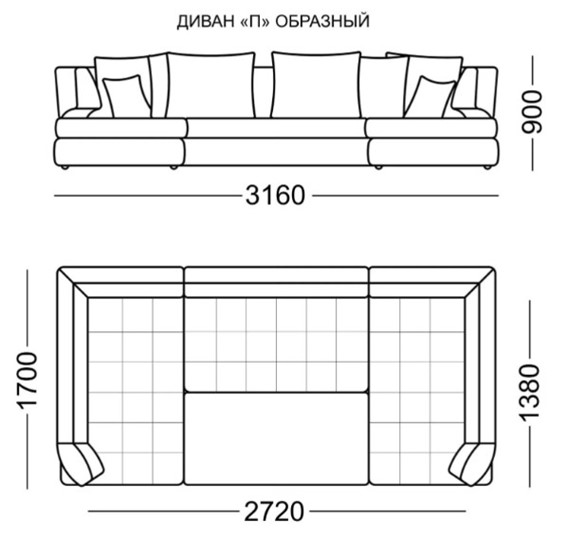 П-образный диван Бруно Элита 50 Б в Чебоксарах - изображение 6