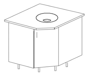 Напольный шкаф угловой под врезную мойку Некст МДФ Б28 МДФ  премиум, глянец, металик без столешницы в Чебоксарах