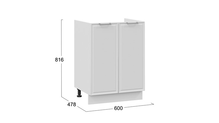 Кухонная тумба Белладжио 1Н6М (Белый, Фон белый) в Чебоксарах - изображение 2