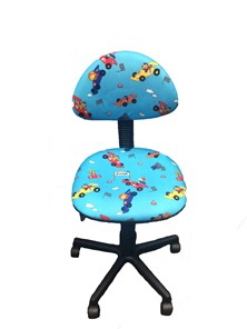 Детское вращающееся кресло LB-C 02, цвет синие машинки в Чебоксарах