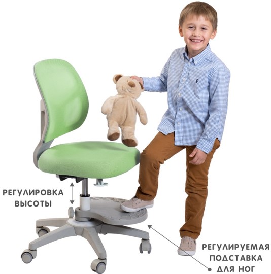 Детское кресло Holto-22 зеленое в Чебоксарах - изображение 2