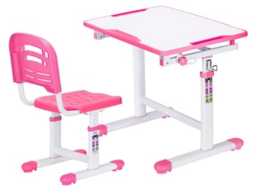 Растущий стол и стул Mealux EVO-07 Pink, розовая в Чебоксарах