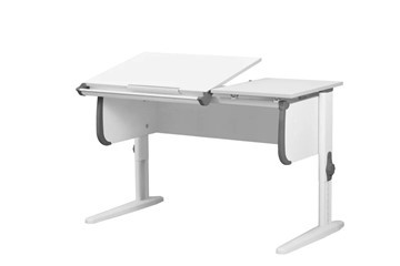 Детский стол-трансформер 1/75-40 (СУТ.25) белый/белый/Серый в Чебоксарах - изображение 1