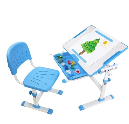 Растущая парта + стул Karo Blue в Чебоксарах - изображение
