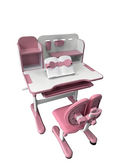 Растущая парта и стул Vivo Pink FUNDESK в Чебоксарах - изображение 2