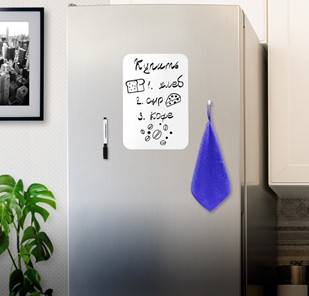 Доска магнитно-маркерная на холодильник BRAUBERG, 30х21 см с маркером, магнитом и салфеткой в Чебоксарах - предосмотр 2