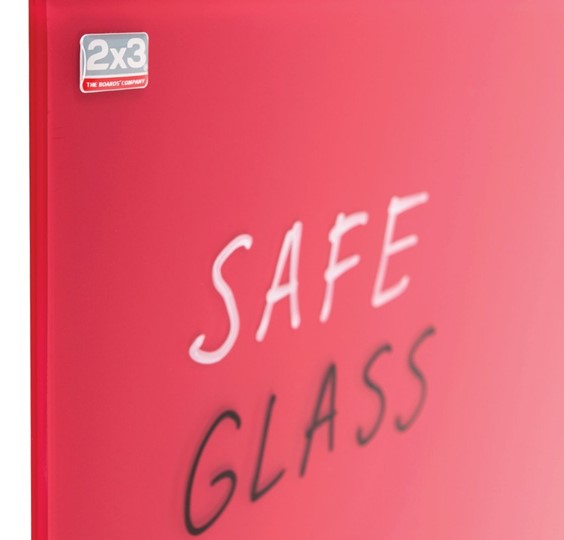 Доска магнитно-маркерная стеклянная 2х3 OFFICE TSZ86 R, 60x80 см, красная в Чебоксарах - изображение 1