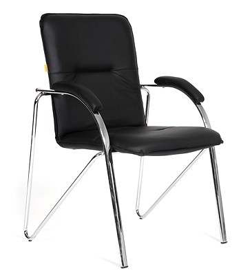 Кресло офисное CHAIRMAN 850 Экокожа Terra 118 черная в Чебоксарах - изображение